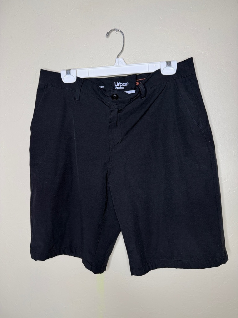 Urban Pipeline Super Flex Black Flat Front Men's Shorts